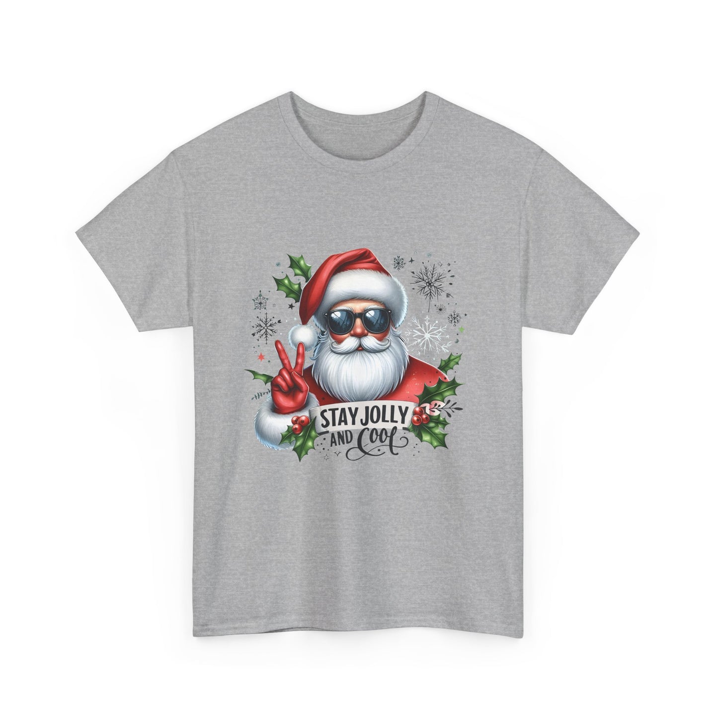 Christmas Tee - Cool Jolly Santa Design - Unisex T-Shirt