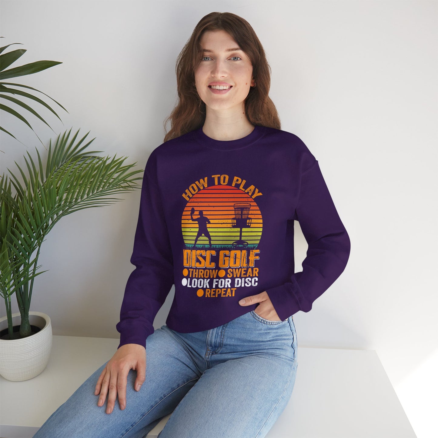 How to Disc Golf Unisex Heavy Blend™ Crewneck Sweatshirt - size S - 5X