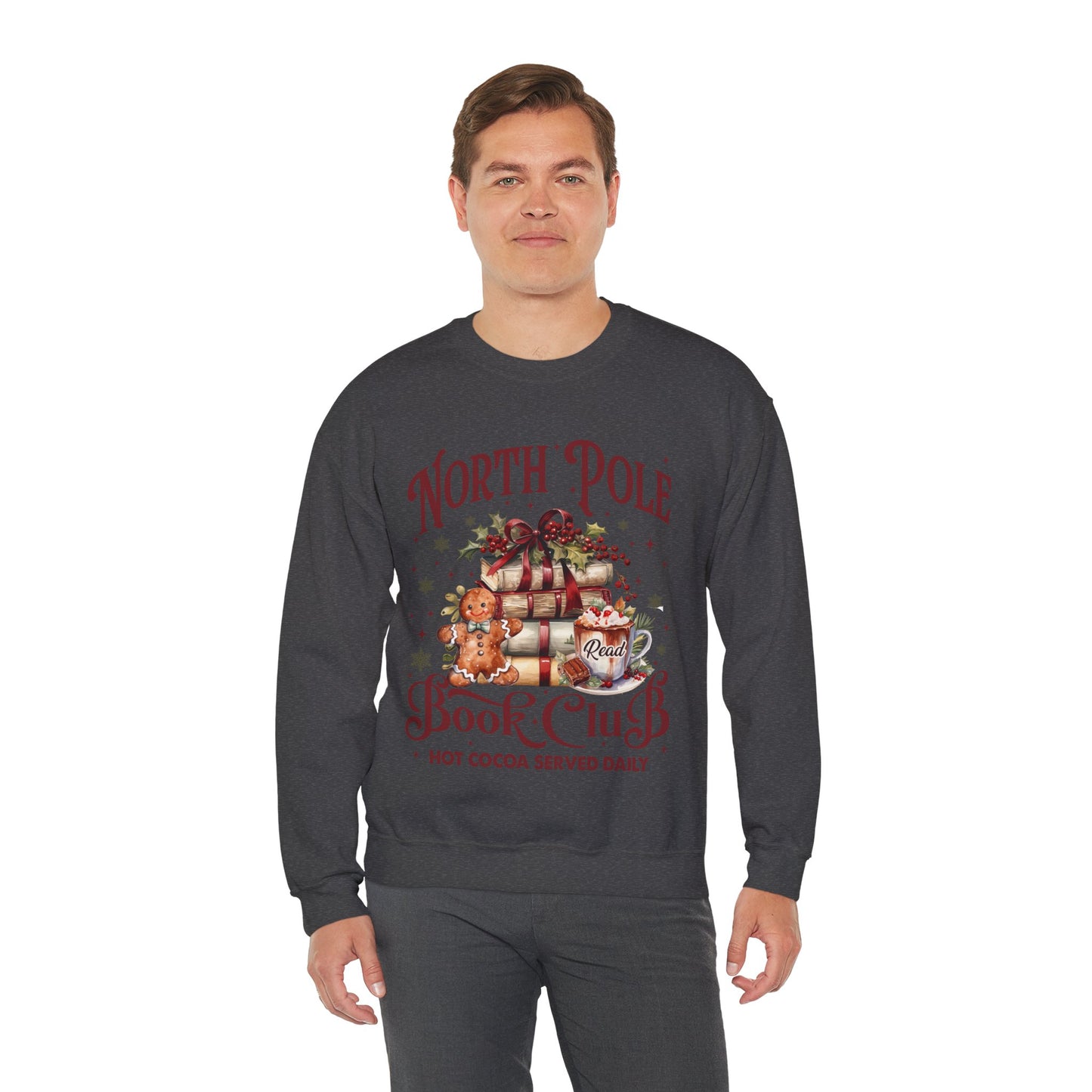 North Pole Book Club Unisex Heavy Blend™ Crewneck Sweatshirt - size S - 5X