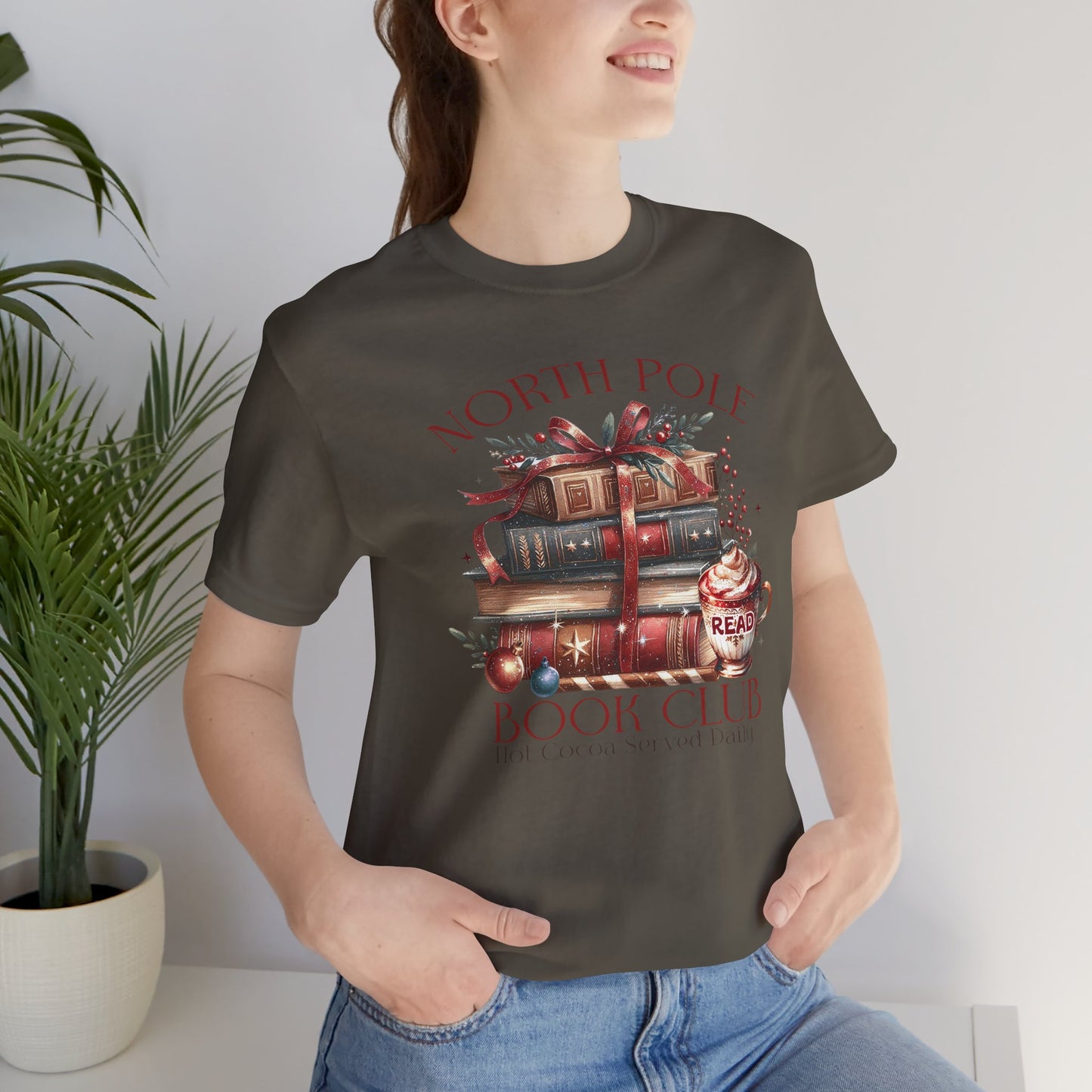 North Pole Book Club Unisex Jersey T-shirt - sizes S - 3X