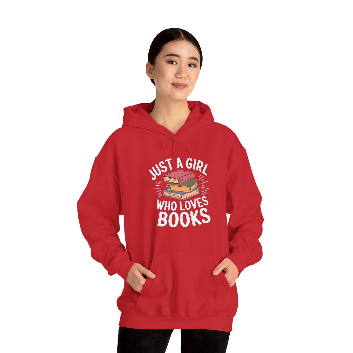 Just a Girl Who Loves Books Unisex Heavy Blend™ Hooded Sweatshirt - sizes S - 5X