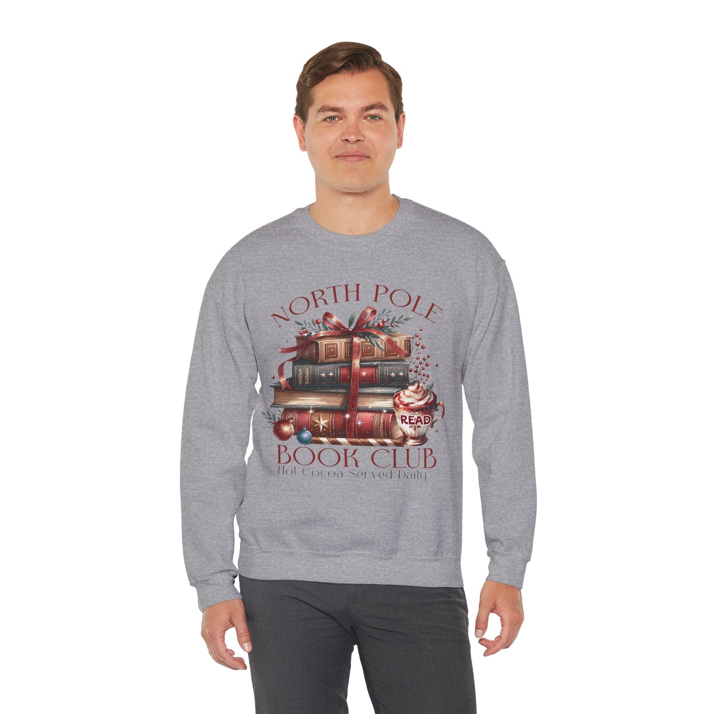 North Pole Book Club Unisex Heavy Blend Crewneck Sweatshirt - S - 5X