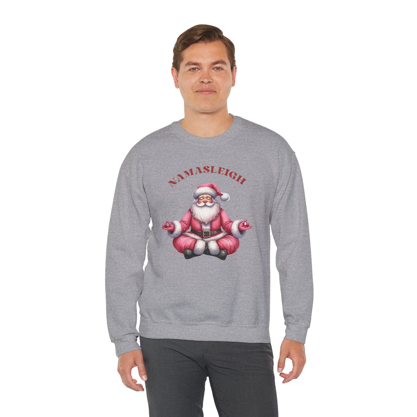 Namasleigh Santa Unisex Heavy Blend Crewneck Sweatshirt - Sizes S - 5X