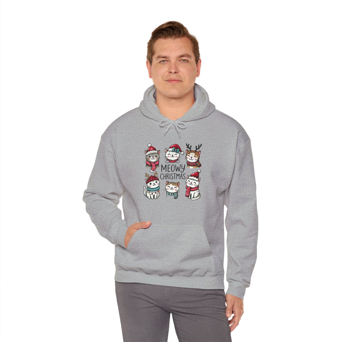 Meowy Christmas Hooded Sweatshirt - sizes S - 5X