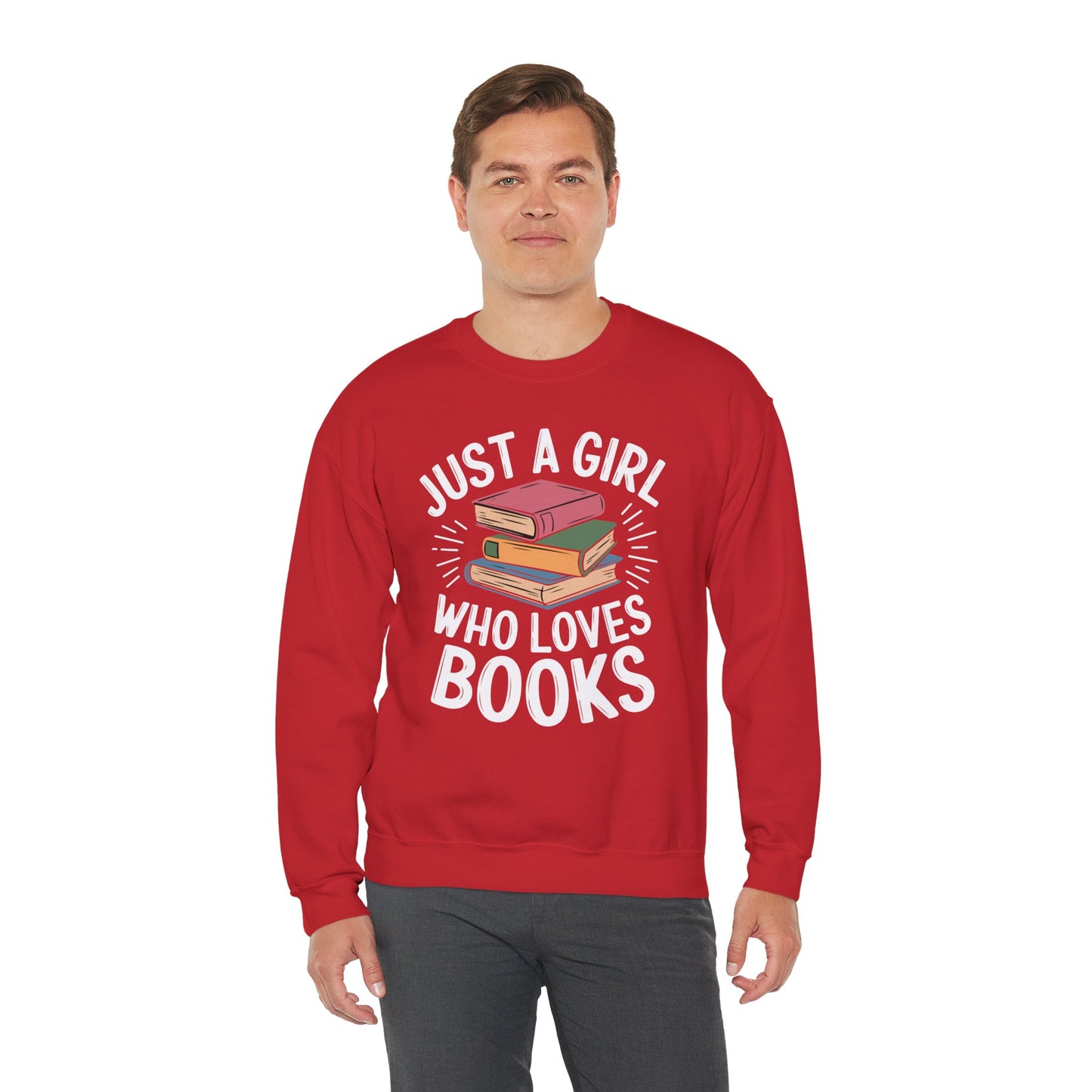 Just a Girl Who Loves Unisex Heavy Blend™ Crewneck Sweatshirt - S - 5X