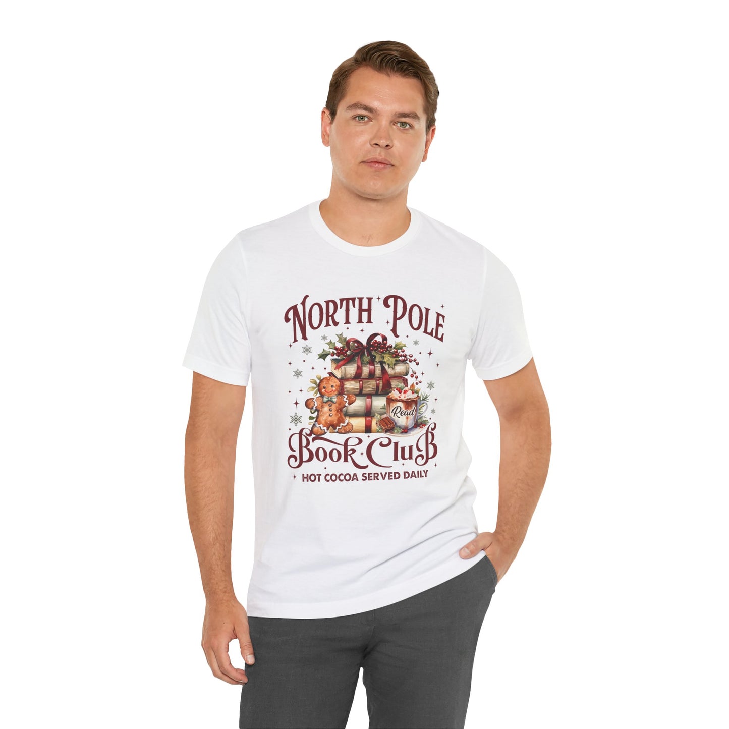 North Pole Book Club Unisex Jersey Short Sleeve Tee - sizes S - 3X