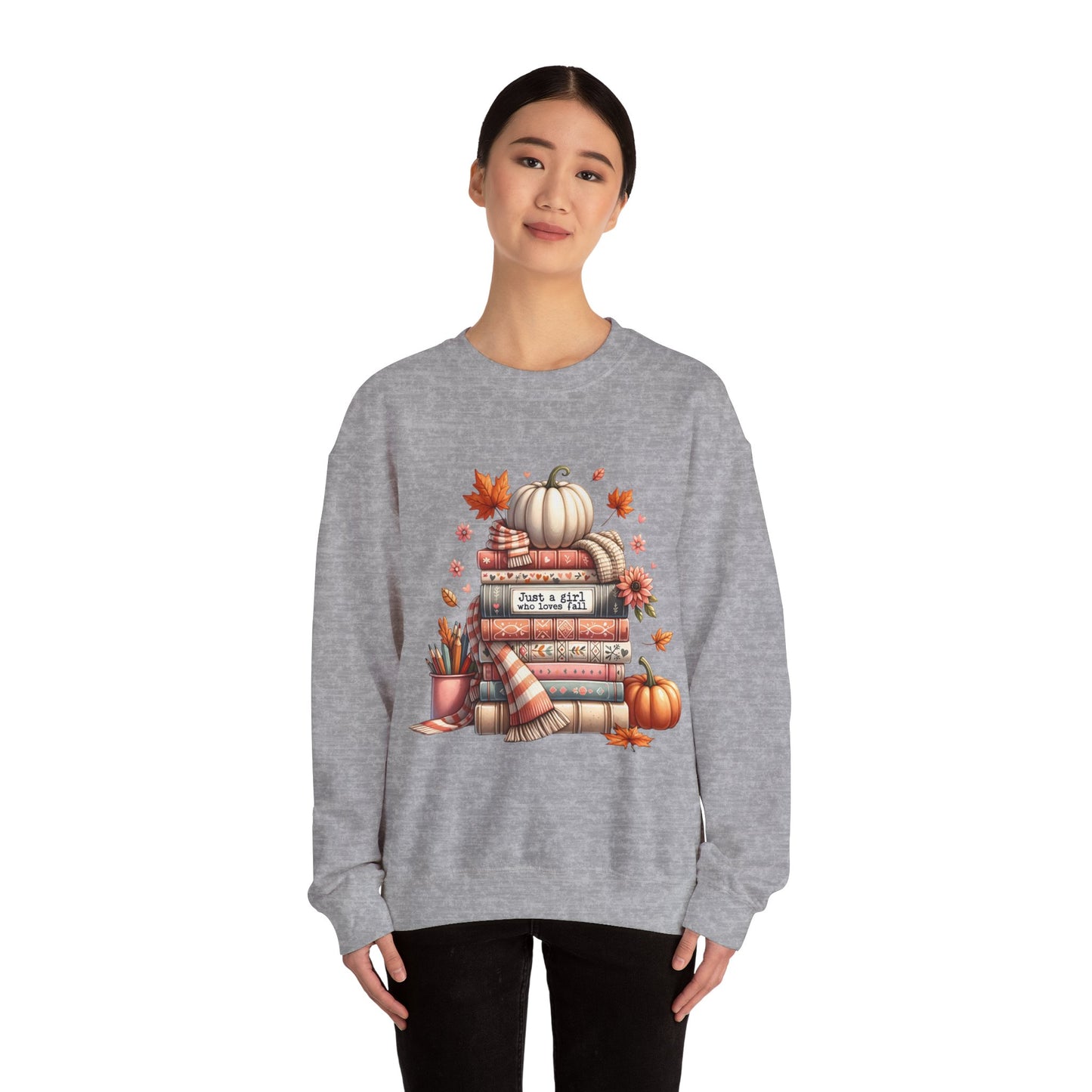 Just A Girl Who Loves Fall Unisex Heavy Blend™ Crewneck Sweatshirt