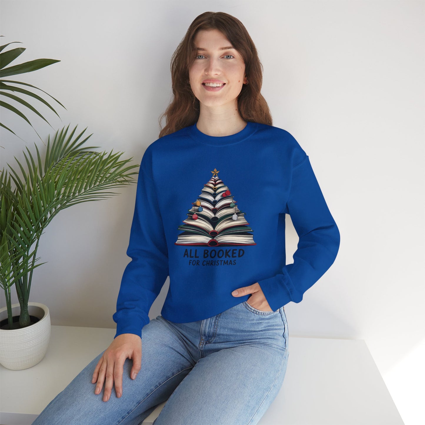 All Booked for Christmas Unisex Heavy Blend™ Crewneck Sweatshirt - sizes S - 3X