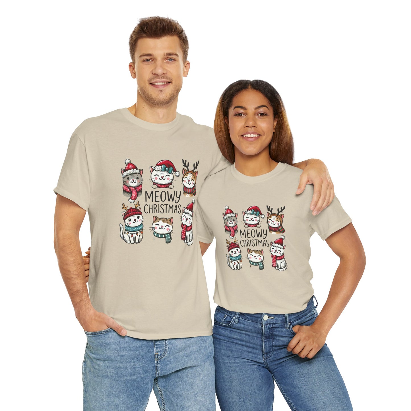 Meowy Christmas Unisex T-shirt - sizes S - 5X