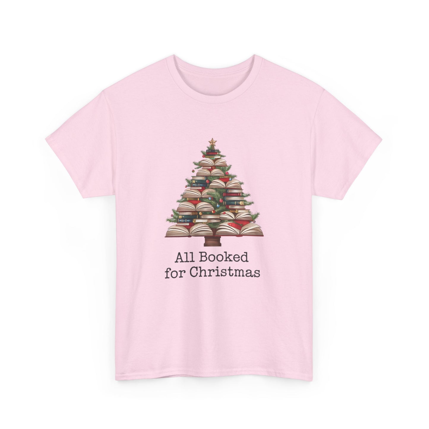 All Booked for Christmas, Book Christmas Tree T-shirt - sizes S - 5X