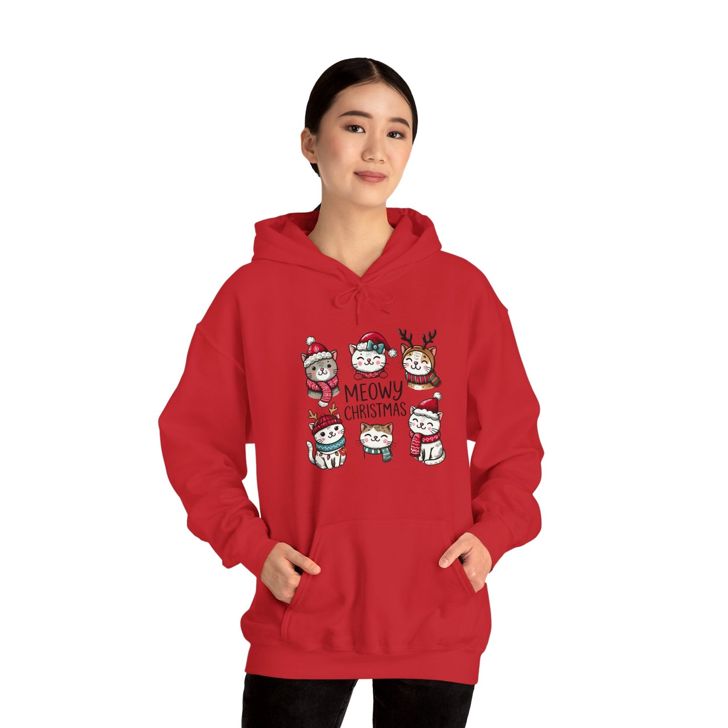 Meowy Christmas Hooded Sweatshirt - sizes S - 5X