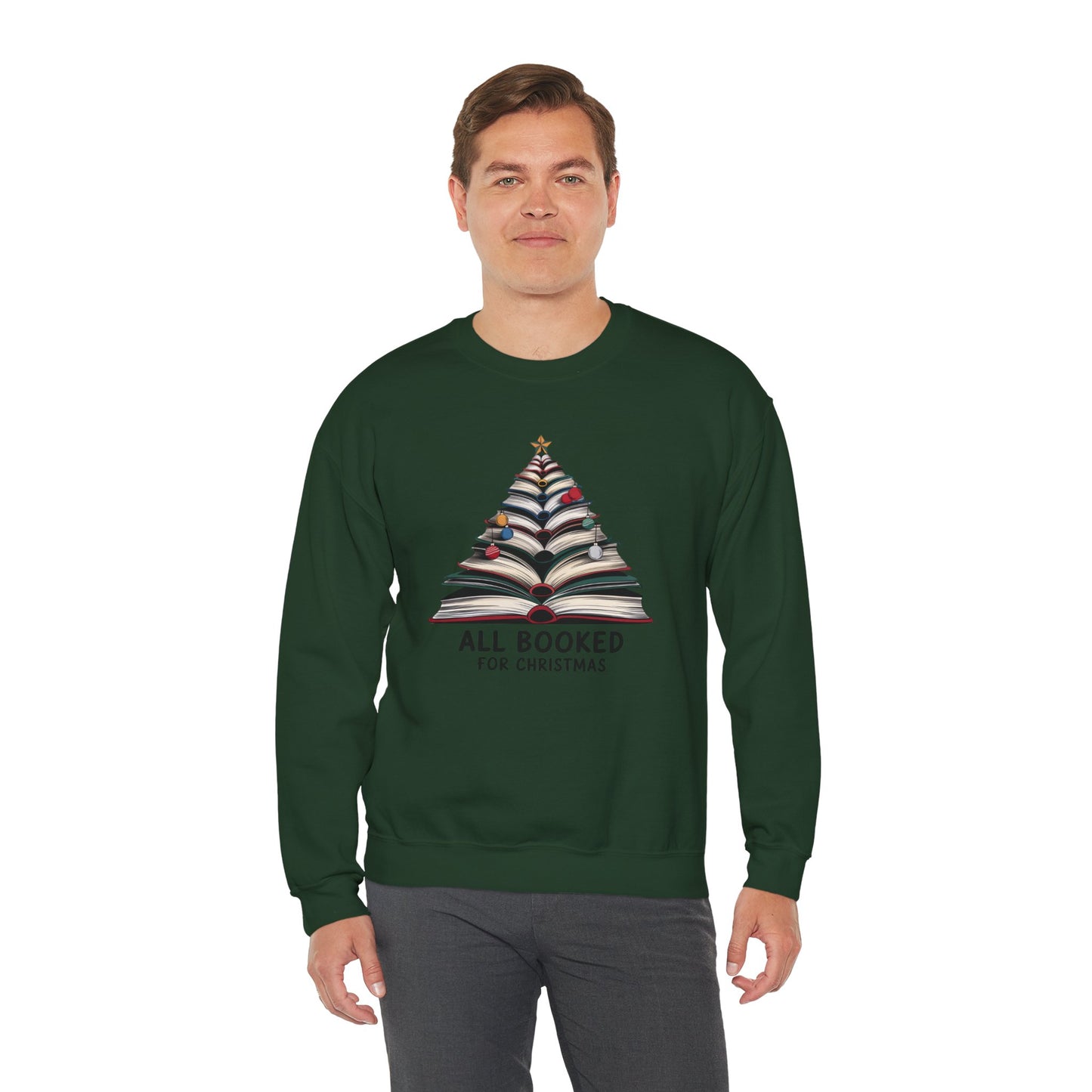 All Booked for Christmas Unisex Heavy Blend™ Crewneck Sweatshirt - sizes S - 3X