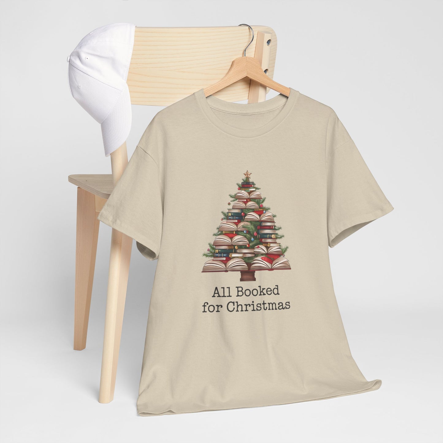 All Booked for Christmas, Book Christmas Tree T-shirt - sizes S - 5X