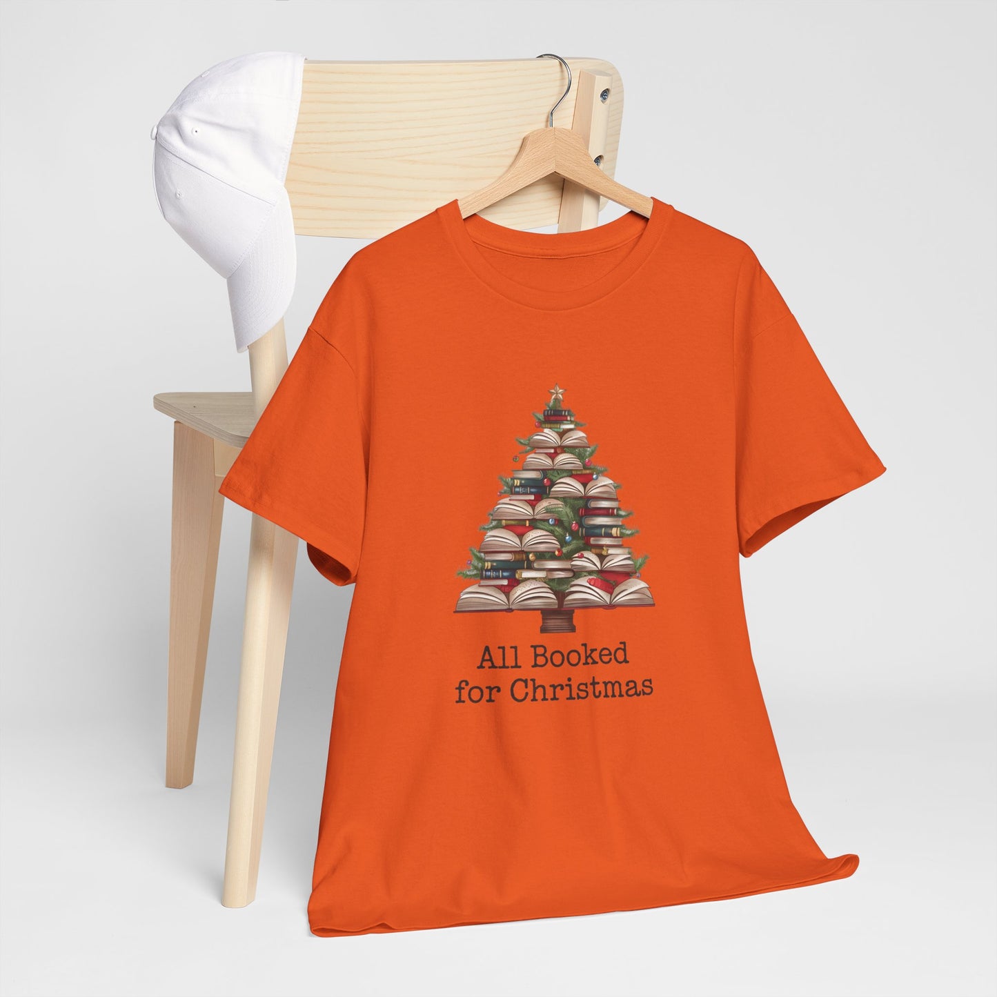 All Booked for Christmas, Book Christmas Tree T-shirt - sizes S - 5X