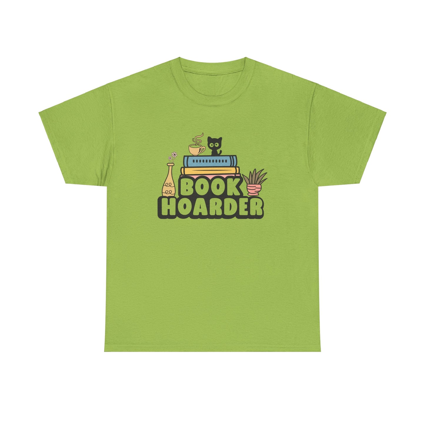 Book Hoarder Unisex Tee - Funny Cat Lover Book Lover Gift - sizes S - 5X