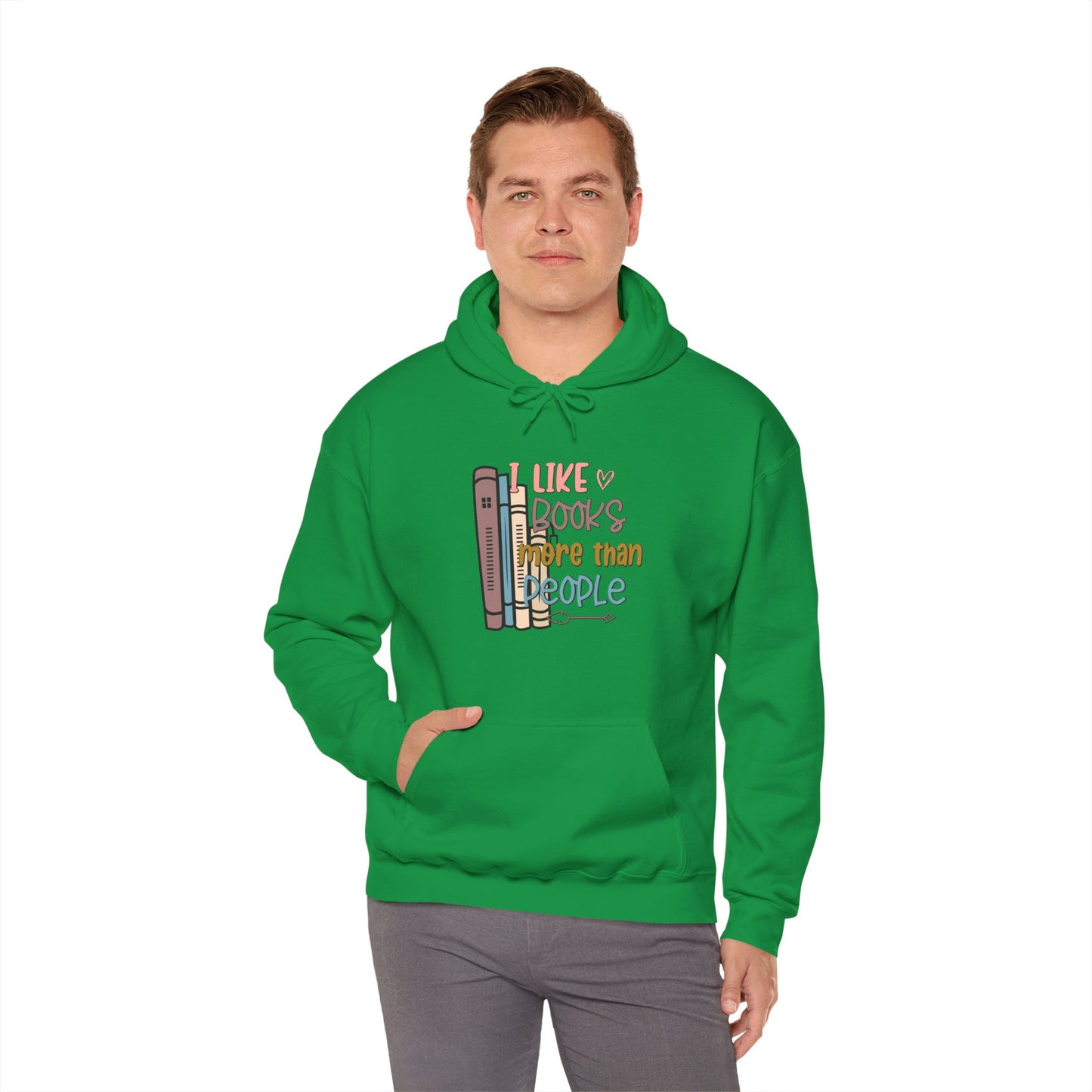 I like books more than people Unisex Heavy Blend™ Hooded Sweatshirt - sizes S - 5X