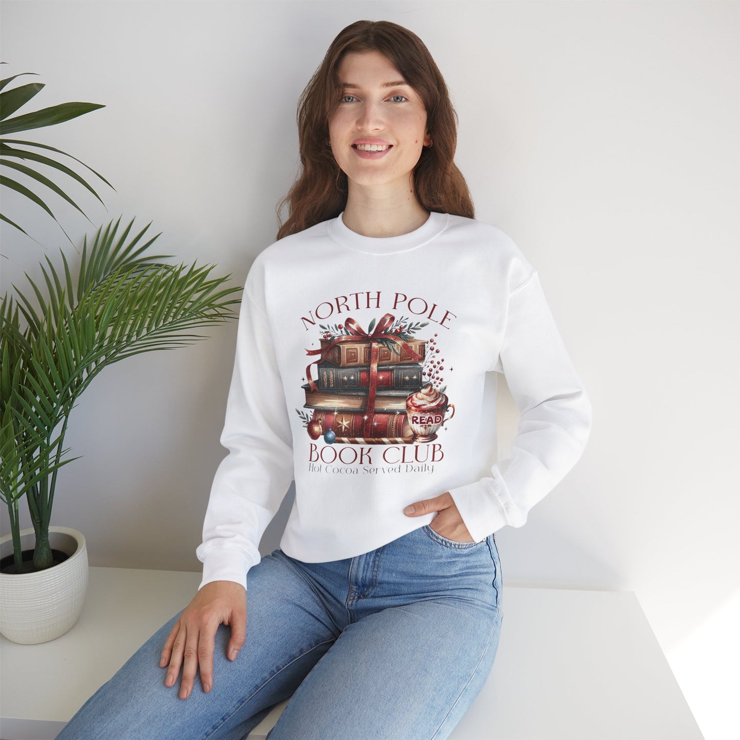 North Pole Book Club Unisex Heavy Blend™ Crewneck Sweatshirt - sizes S - 3X