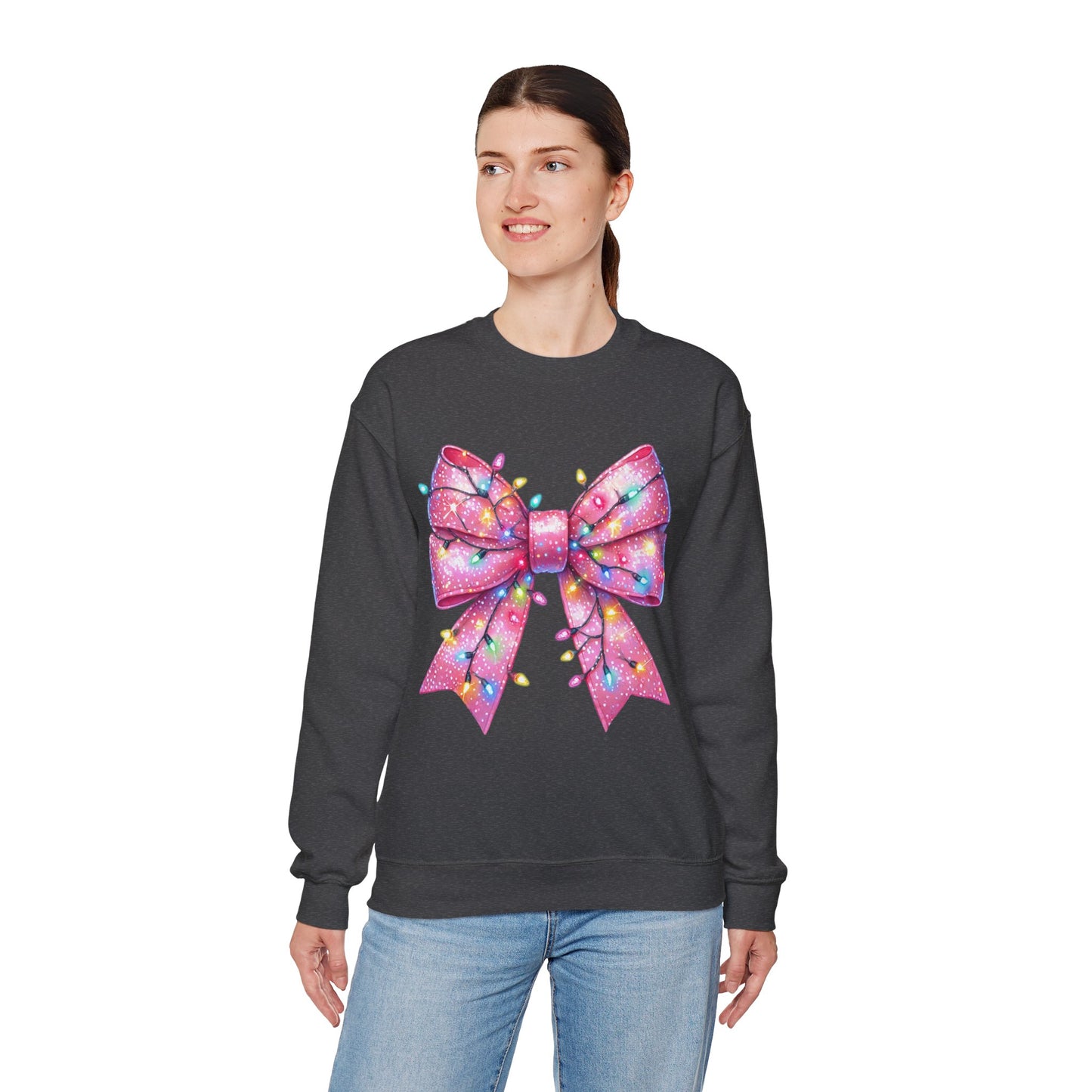 Christmas Bow Unisex Heavy Blend Crewneck Sweatshirt - sizes S - 5X