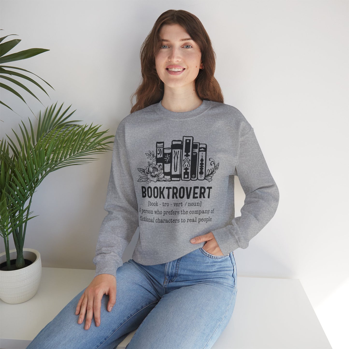 Booktrovert Unisex Heavy Blend Crewneck Sweatshirt