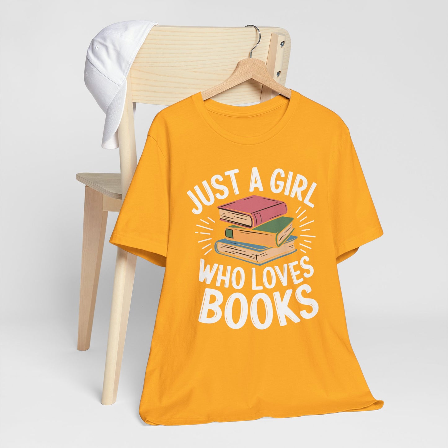 Just a Girl Who Loves Books Unisex Jersey Short Sleeve Tee - S - 3X