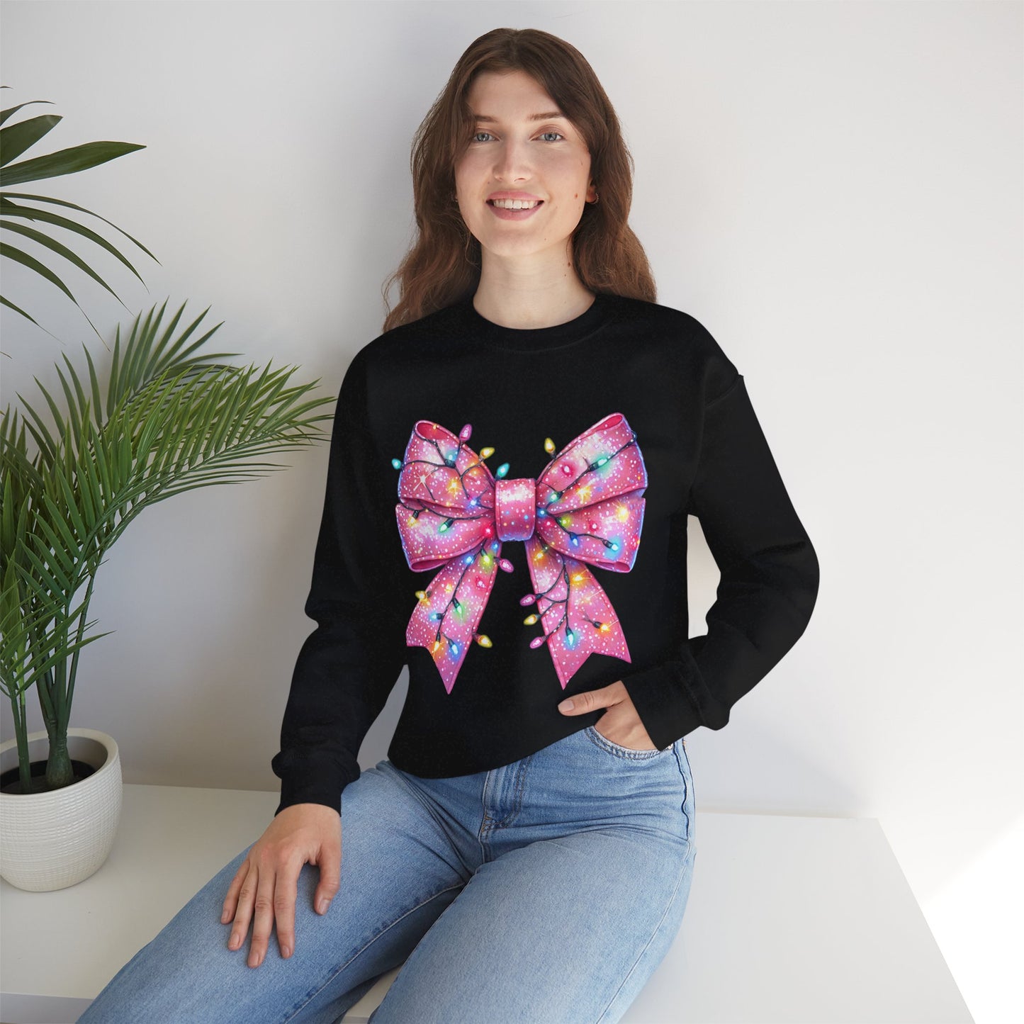 Christmas Bow Unisex Heavy Blend Crewneck Sweatshirt - sizes S - 5X