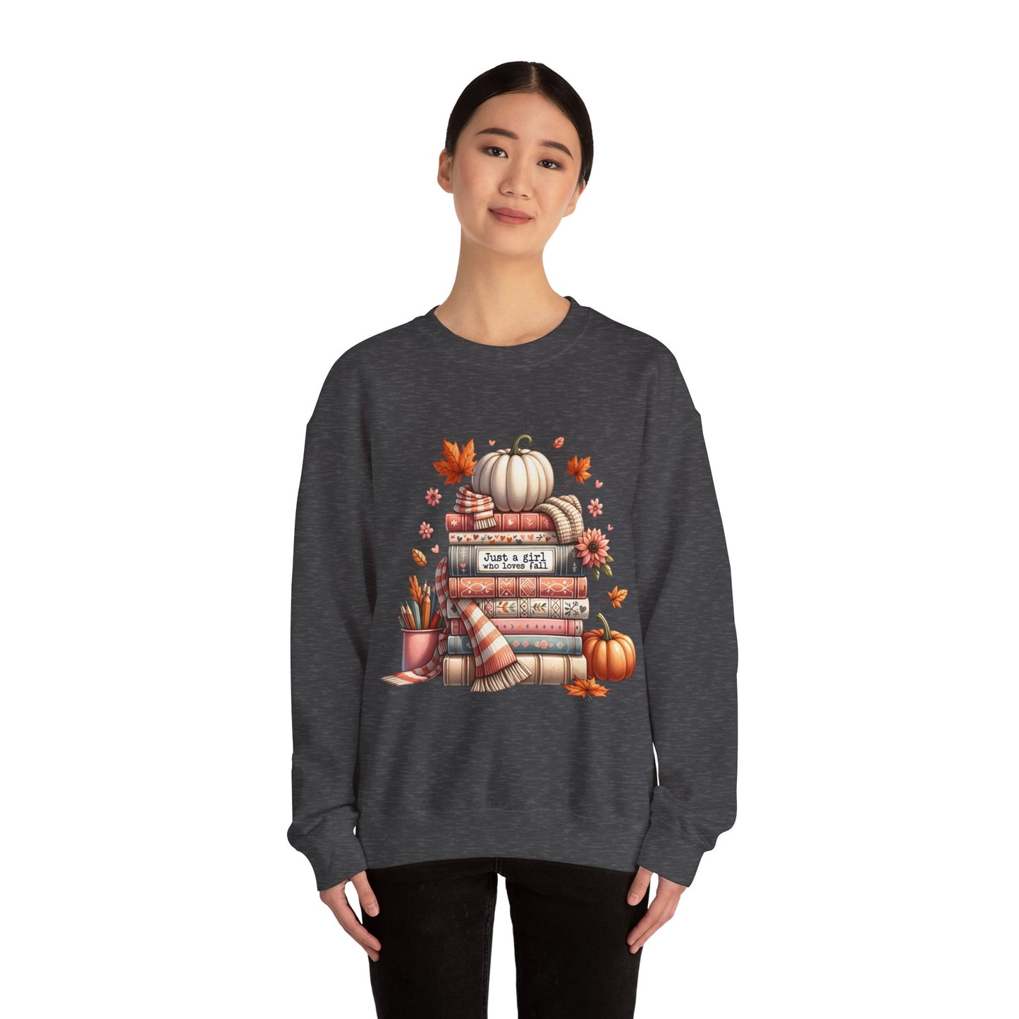 Just A Girl Who Loves Fall Unisex Heavy Blend™ Crewneck Sweatshirt