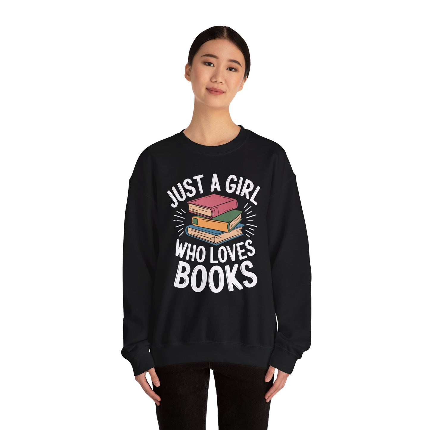 Just a Girl Who Loves Unisex Heavy Blend™ Crewneck Sweatshirt - S - 5X