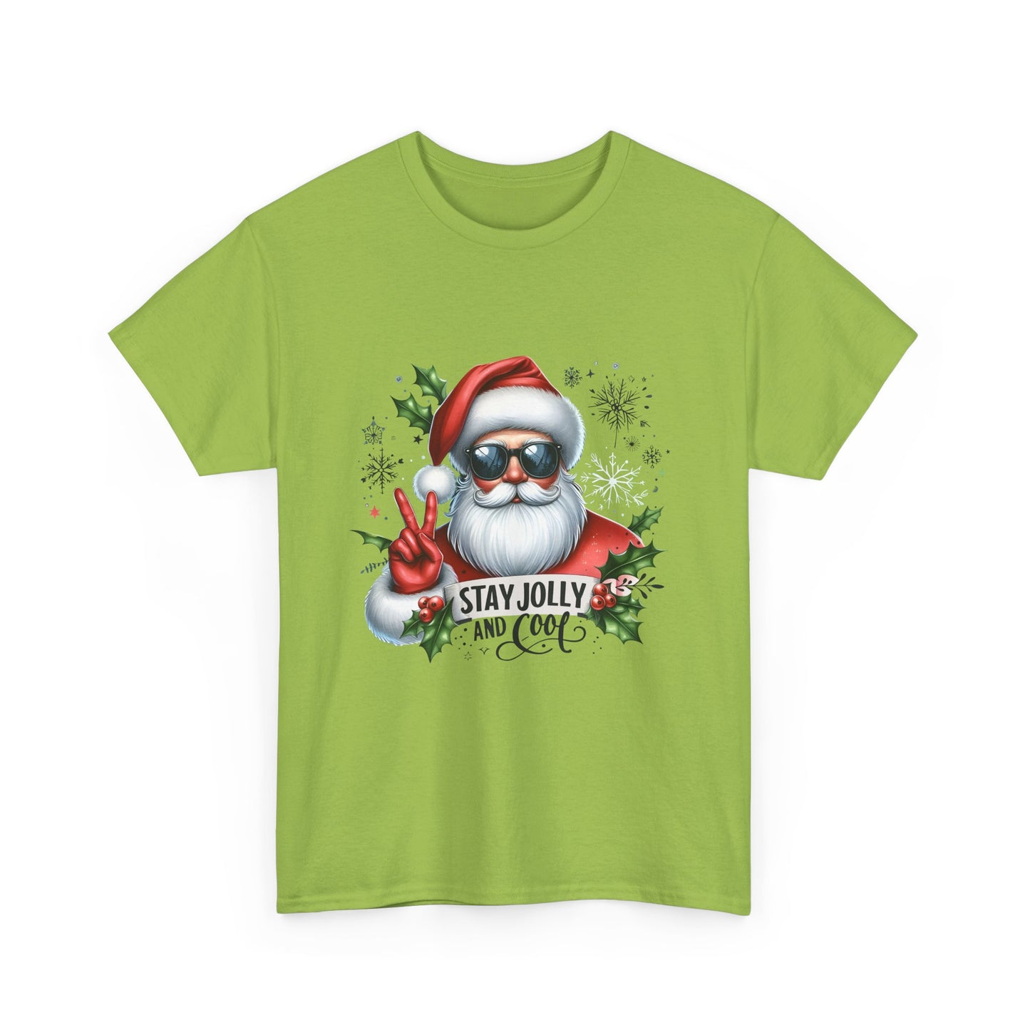 Christmas Tee - Cool Jolly Santa Design - Unisex T-Shirt