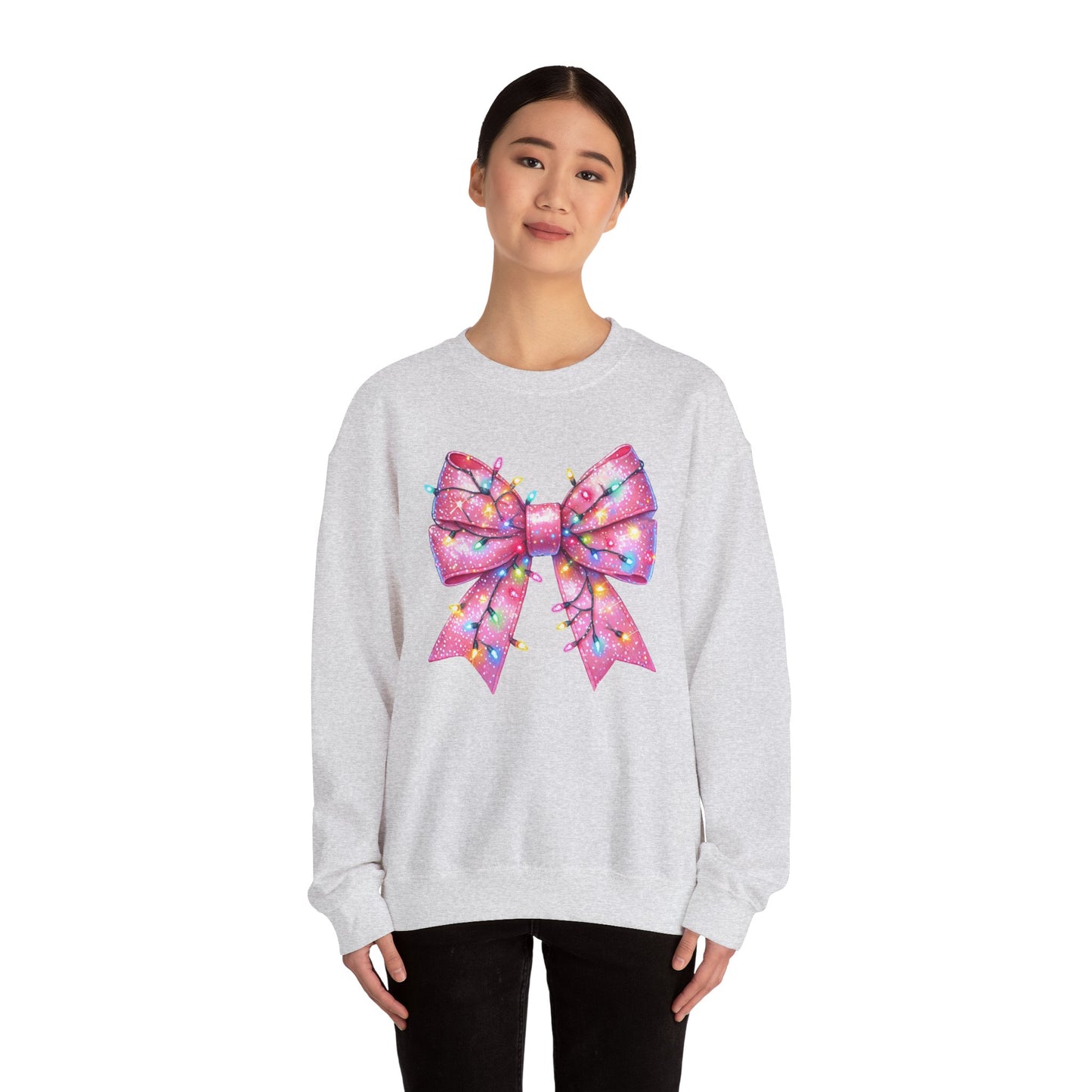 Big Pink Bow Unisex Heavy Blend™ Crewneck Sweatshirt - sizes S - 3X