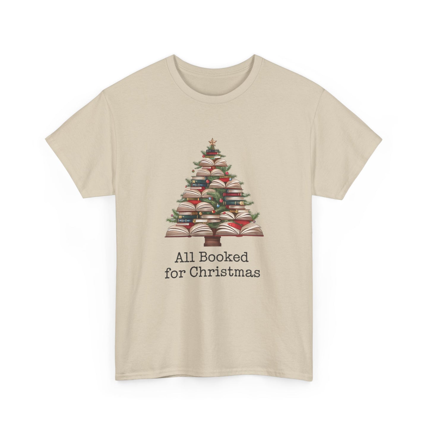 All Booked for Christmas, Book Christmas Tree T-shirt - sizes S - 5X