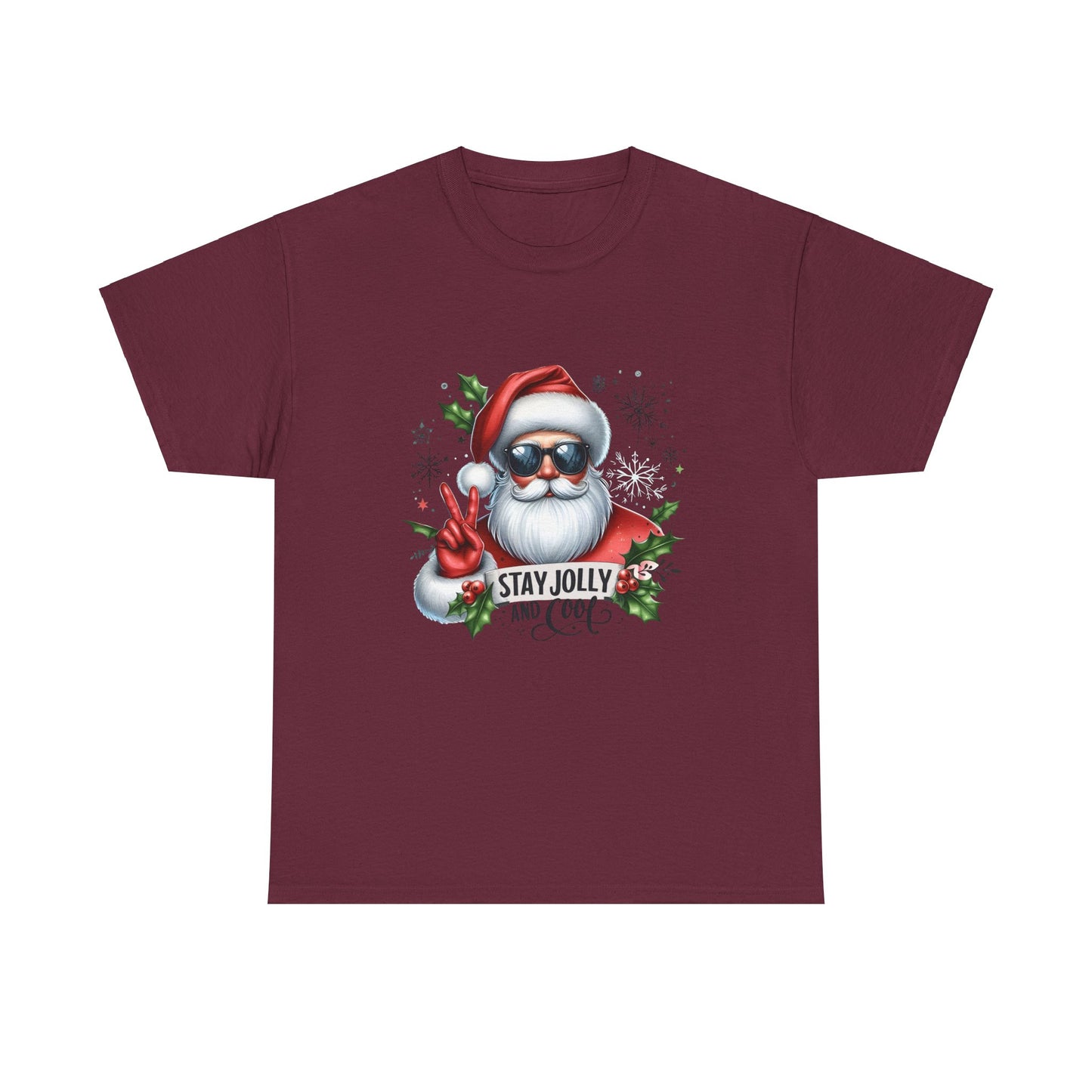 Christmas Tee - Cool Jolly Santa Design - Unisex T-Shirt