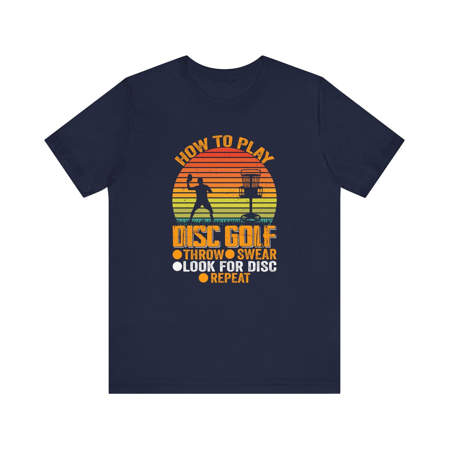 How to Disc Golf Unisex Jersey Short Sleeve Tee - sizes S - 3X