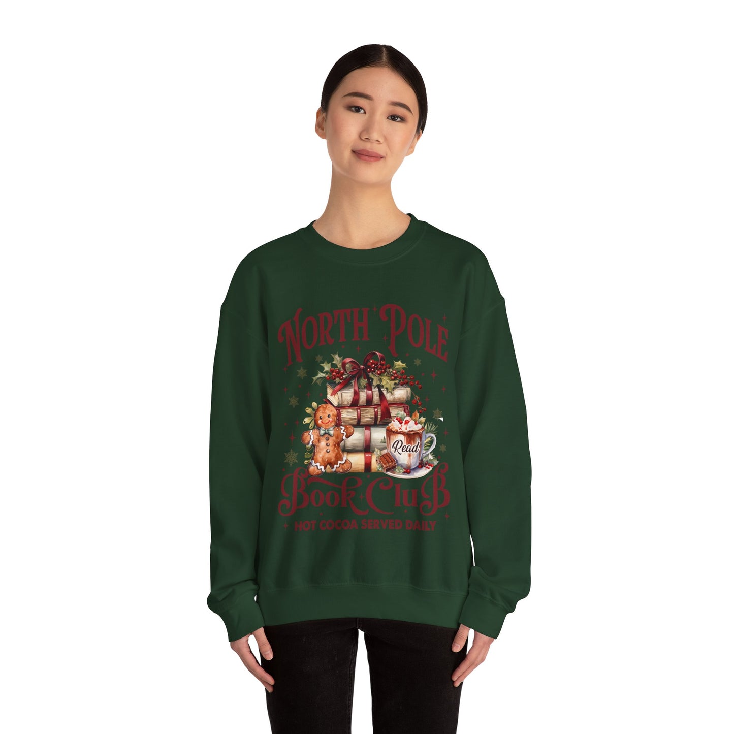 North Pole Book Club Unisex Heavy Blend™ Crewneck Sweatshirt - size S - 5X