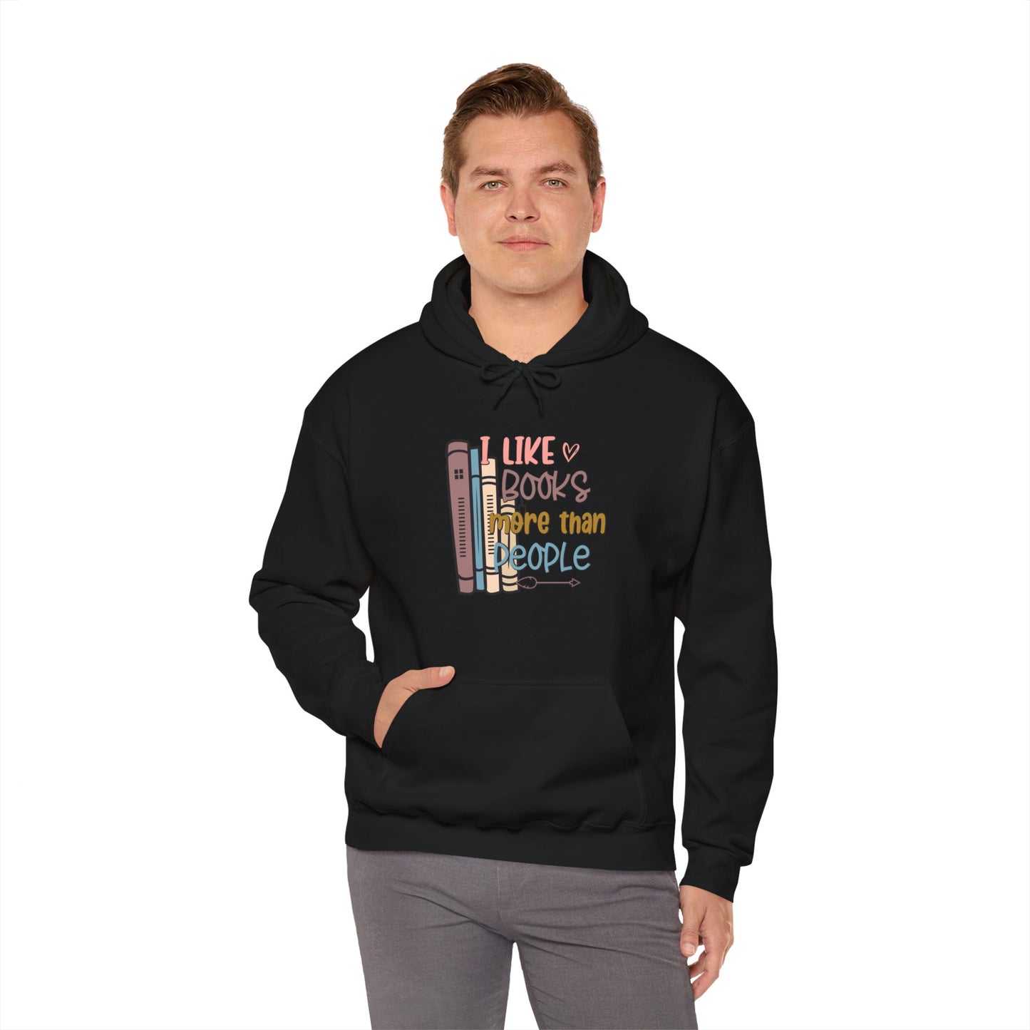 I like books more than people Unisex Heavy Blend™ Hooded Sweatshirt - sizes S - 5X