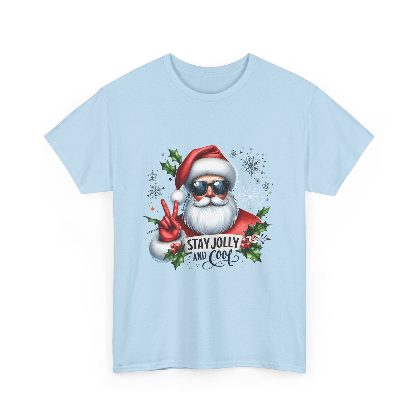 Christmas Tee - Cool Jolly Santa Design - Unisex T-Shirt