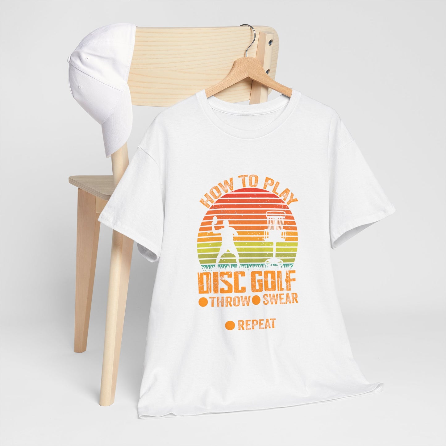 How to Play Disc Golf Unisex Heavy Cotton Tee - sizes S - 5X