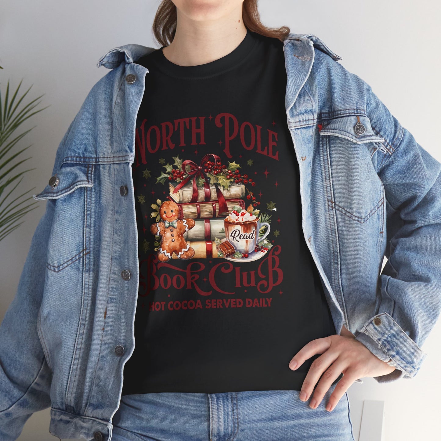 North Pole Book Club Unisex Heavy Cotton Tee - Sizes S - 5X