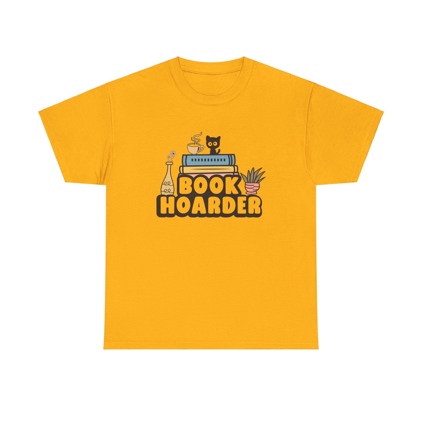 Book Hoarder Unisex Tee - Funny Cat Lover Book Lover Gift - sizes S - 5X