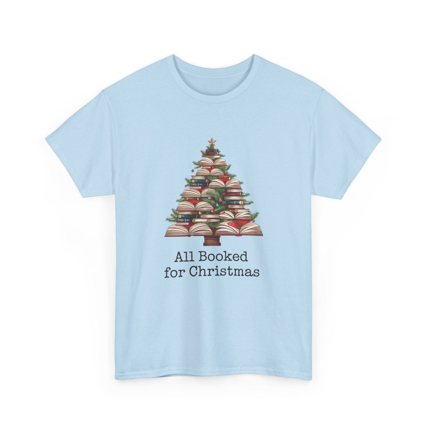 All Booked for Christmas, Book Christmas Tree T-shirt - sizes S - 5X