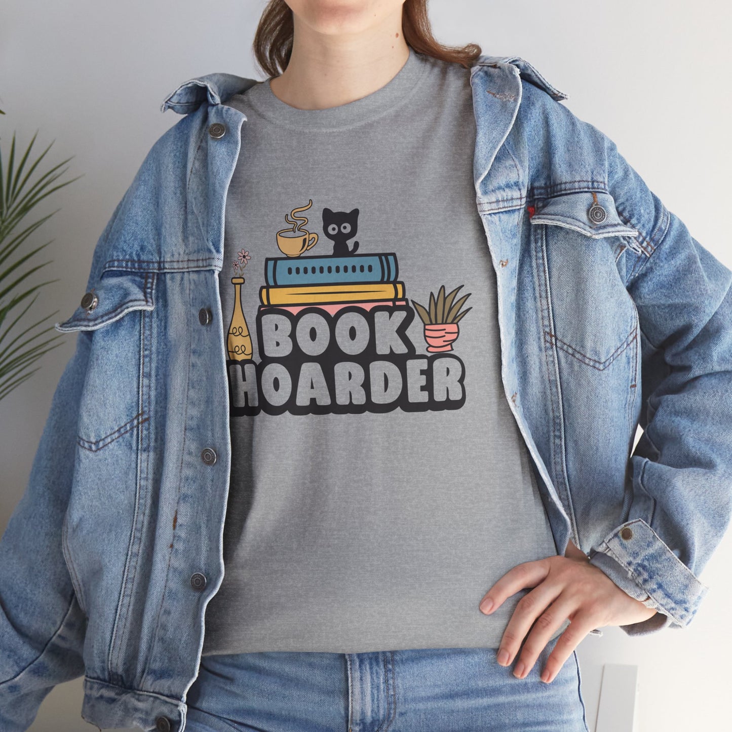 Book Hoarder Unisex Tee - Funny Cat Lover Book Lover Gift - sizes S - 5X