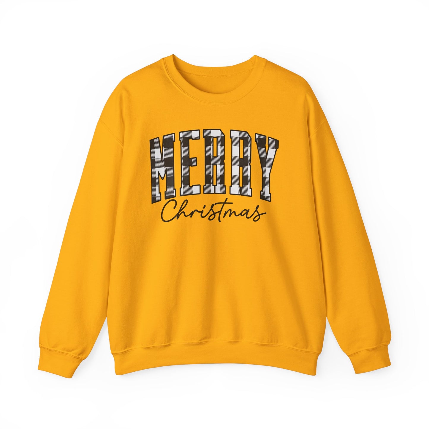 Buffalo Plaid Merry Christmas Unisex Heavy Blend™ Crewneck Sweatshirt - sizes S - 3X