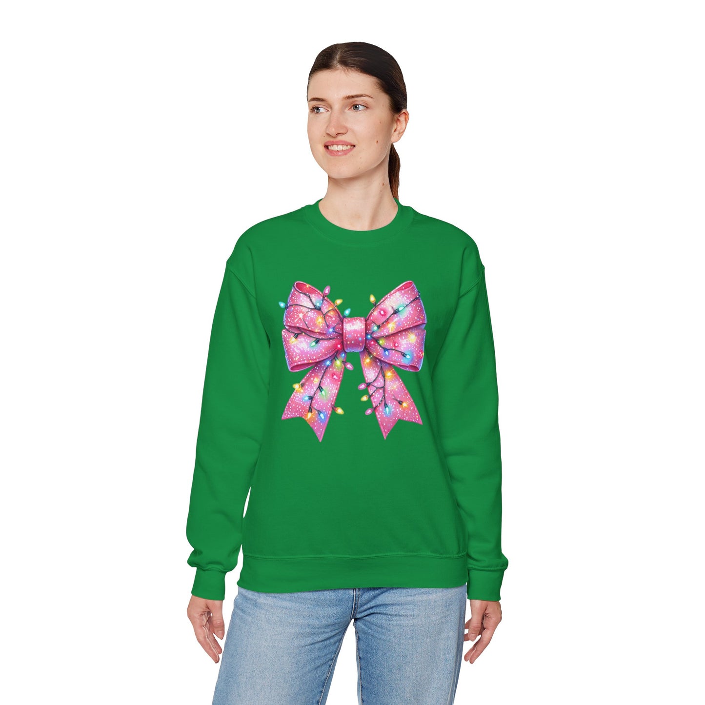 Big Pink Bow Unisex Heavy Blend™ Crewneck Sweatshirt - sizes S - 3X