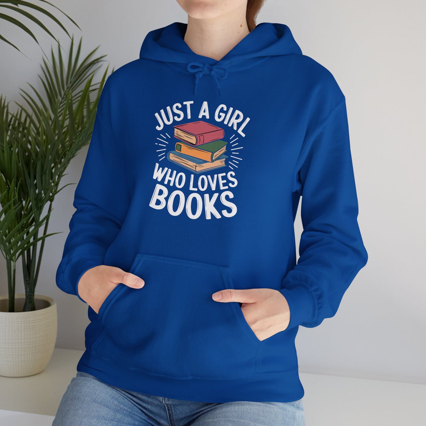 Just a Girl Who Loves Books Unisex Heavy Blend™ Hooded Sweatshirt - sizes S - 5X