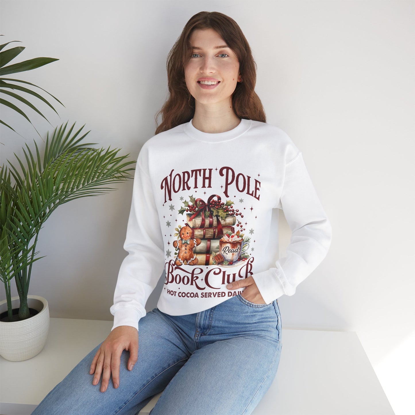 North Pole Book Club Unisex Heavy Blend™ Crewneck Sweatshirt - size S - 5X