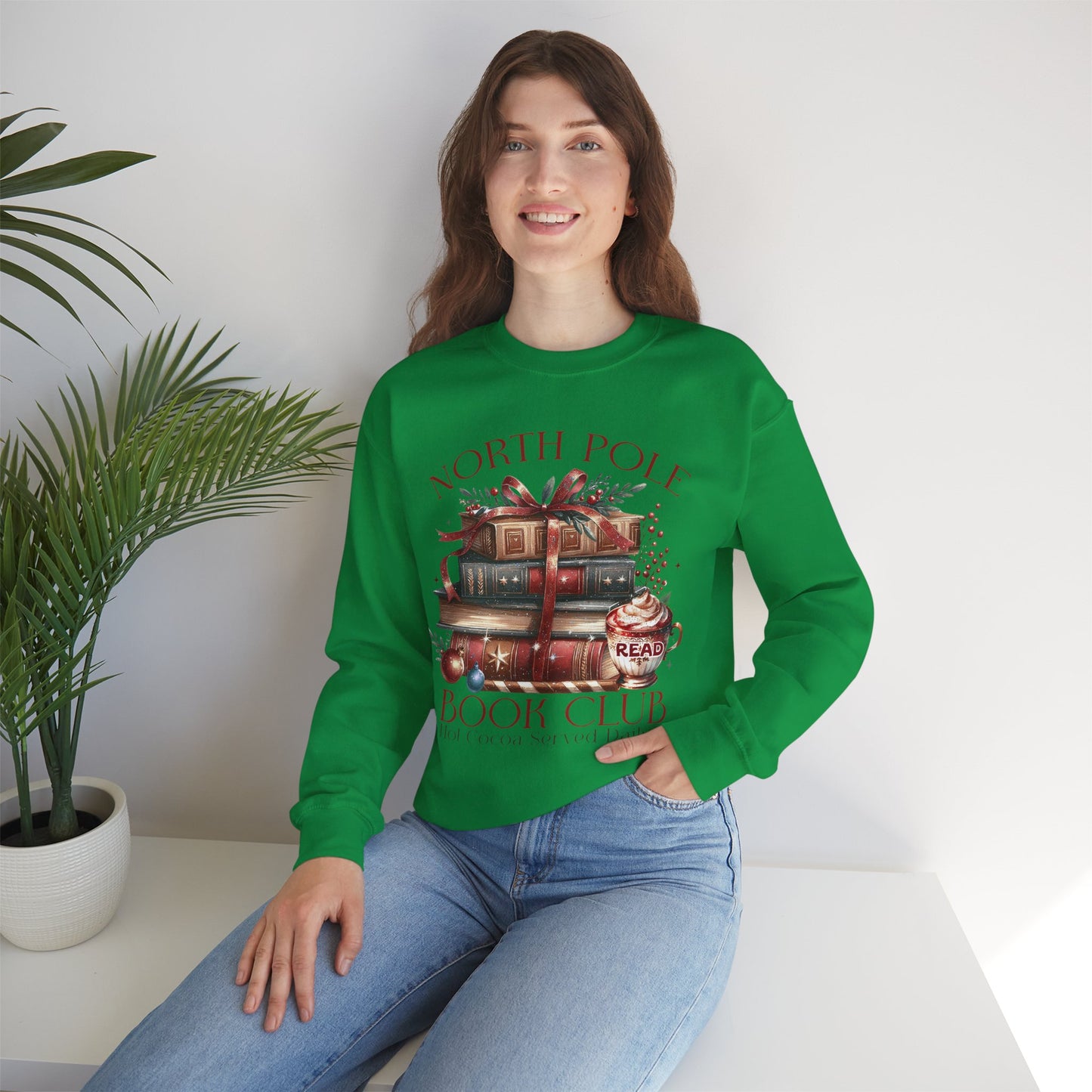 North Pole Book Club Unisex Heavy Blend Crewneck Sweatshirt - S - 5X