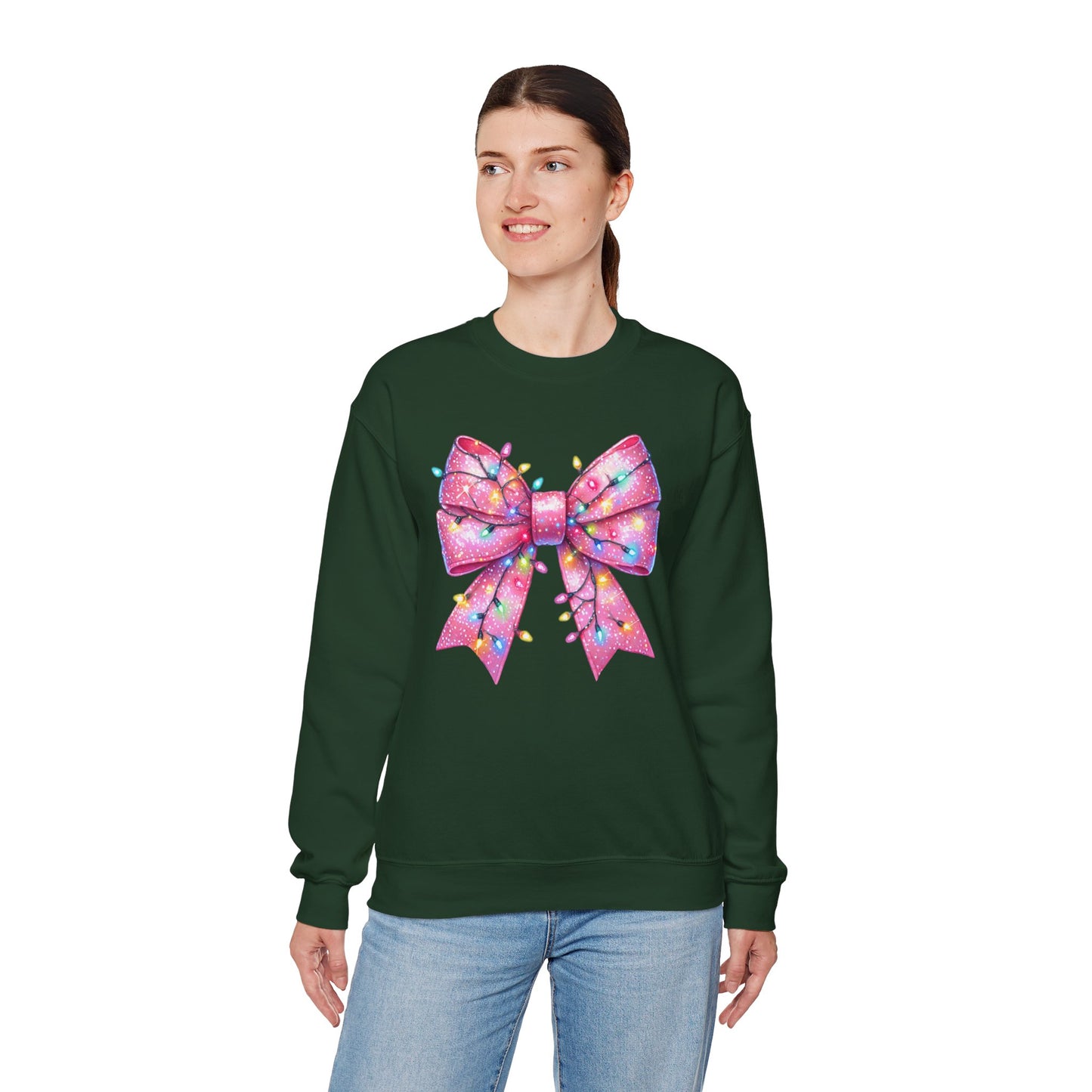 Big Pink Bow Unisex Heavy Blend™ Crewneck Sweatshirt - sizes S - 3X