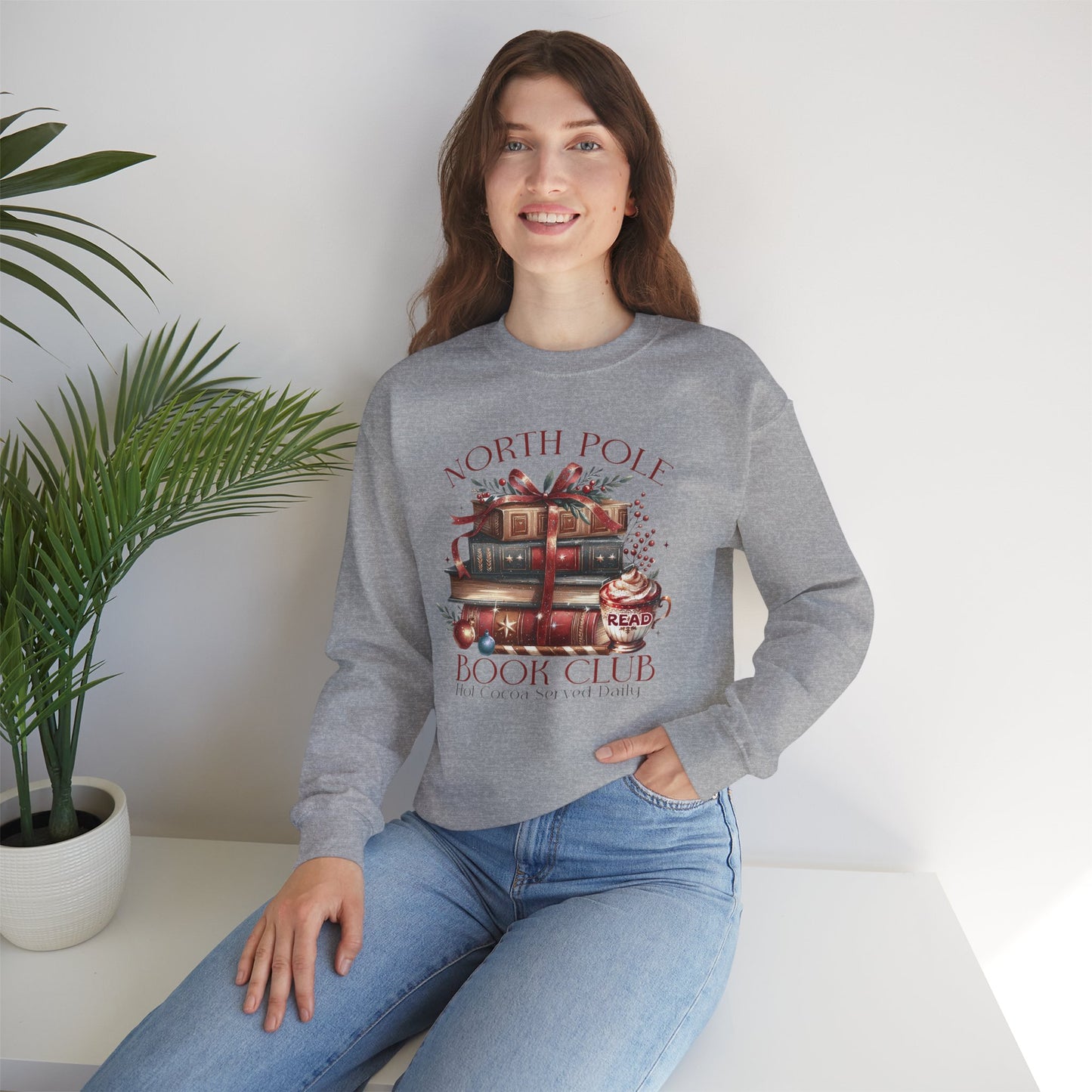 North Pole Book Club Unisex Heavy Blend™ Crewneck Sweatshirt - sizes S - 3X