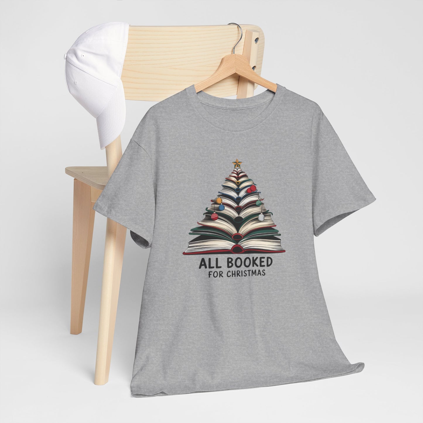 All Booked for Christmas Unisex Heavy Cotton T-shirt - sizes S - 5X