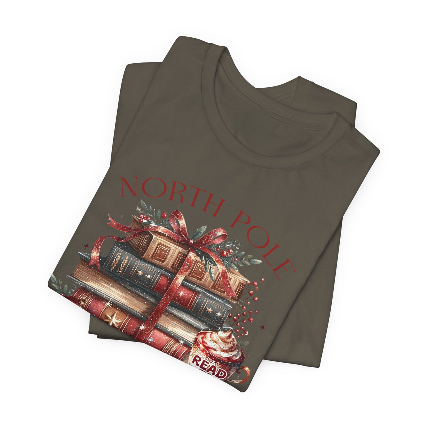 North Pole Book Club Unisex Jersey T-shirt - sizes S - 3X