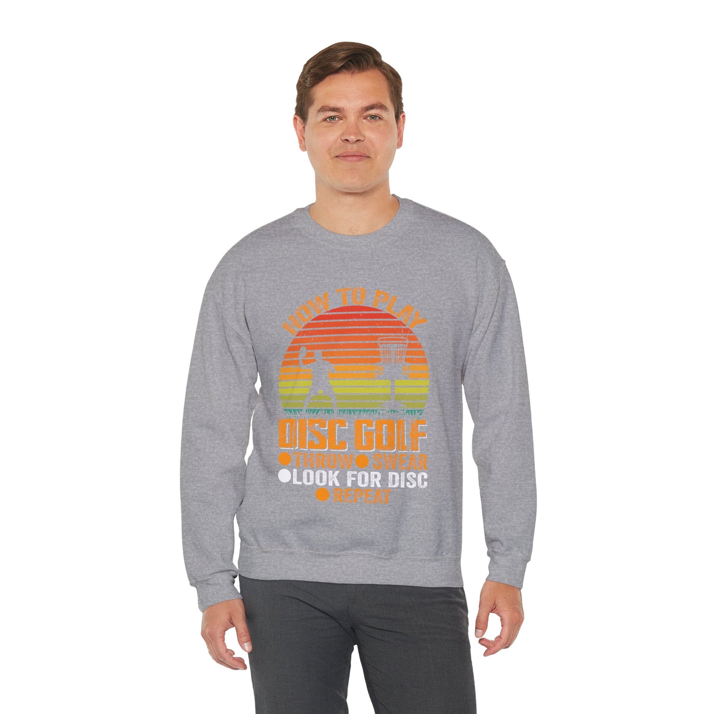 Disc Golf Unisex Heavy Blend Crewneck Sweatshirt - Sizes S - 5X